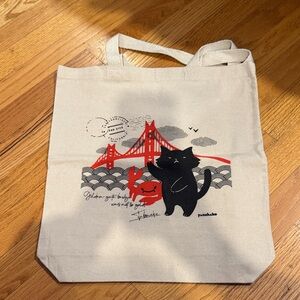 Fog Cats & Yanchako San Francisco Canvas Tote Bag